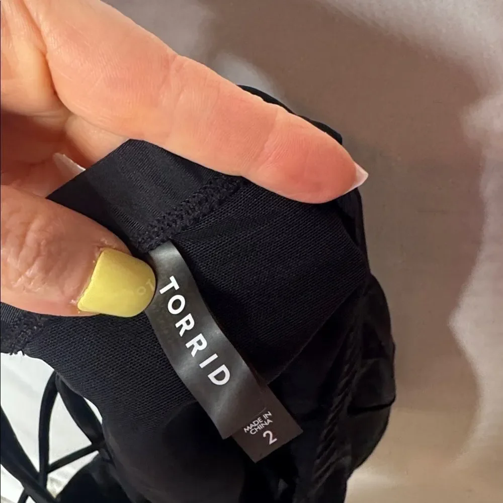 Torrid High-Waist Black Swim Bottoms. Size‎ 2X.